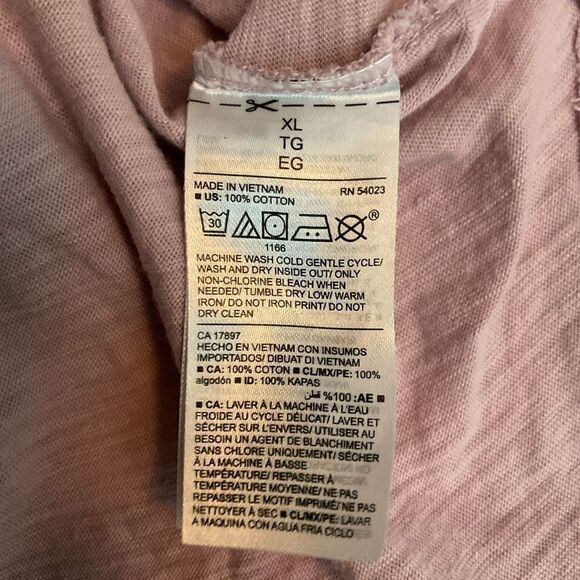 Old Navy Tee Shirt Round Neck Short Sleeve Pink Red Blue Yes Girl Yes Logo XL - Picture 4 of 9